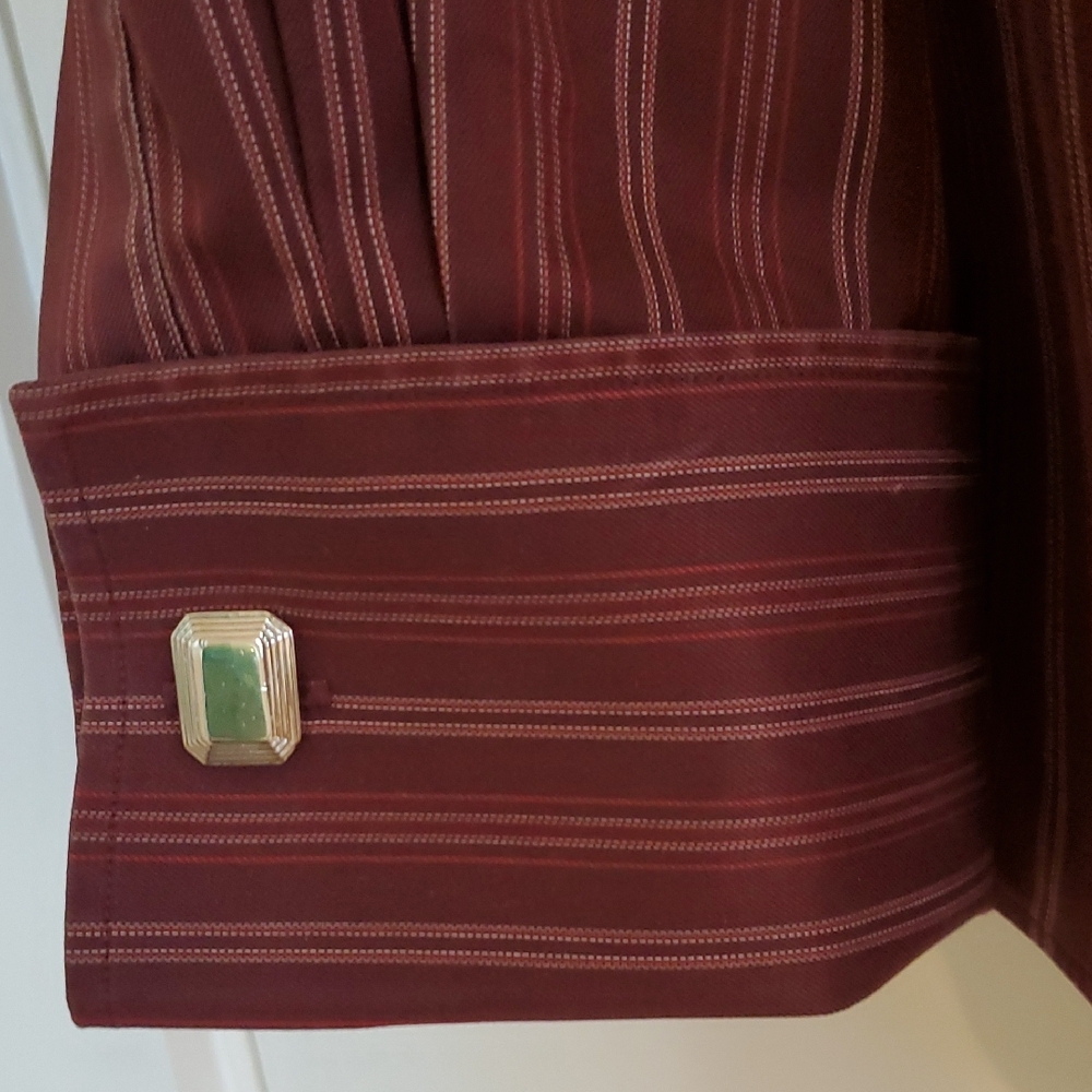 Banana Republic Burgundy and Beige Striped Dress Shirts - Picture 7 of 8